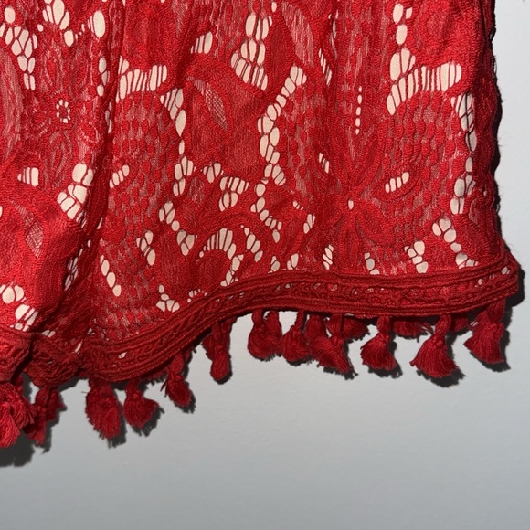 missguided Red Lace Bohemian Romper - Picture 4 of 9